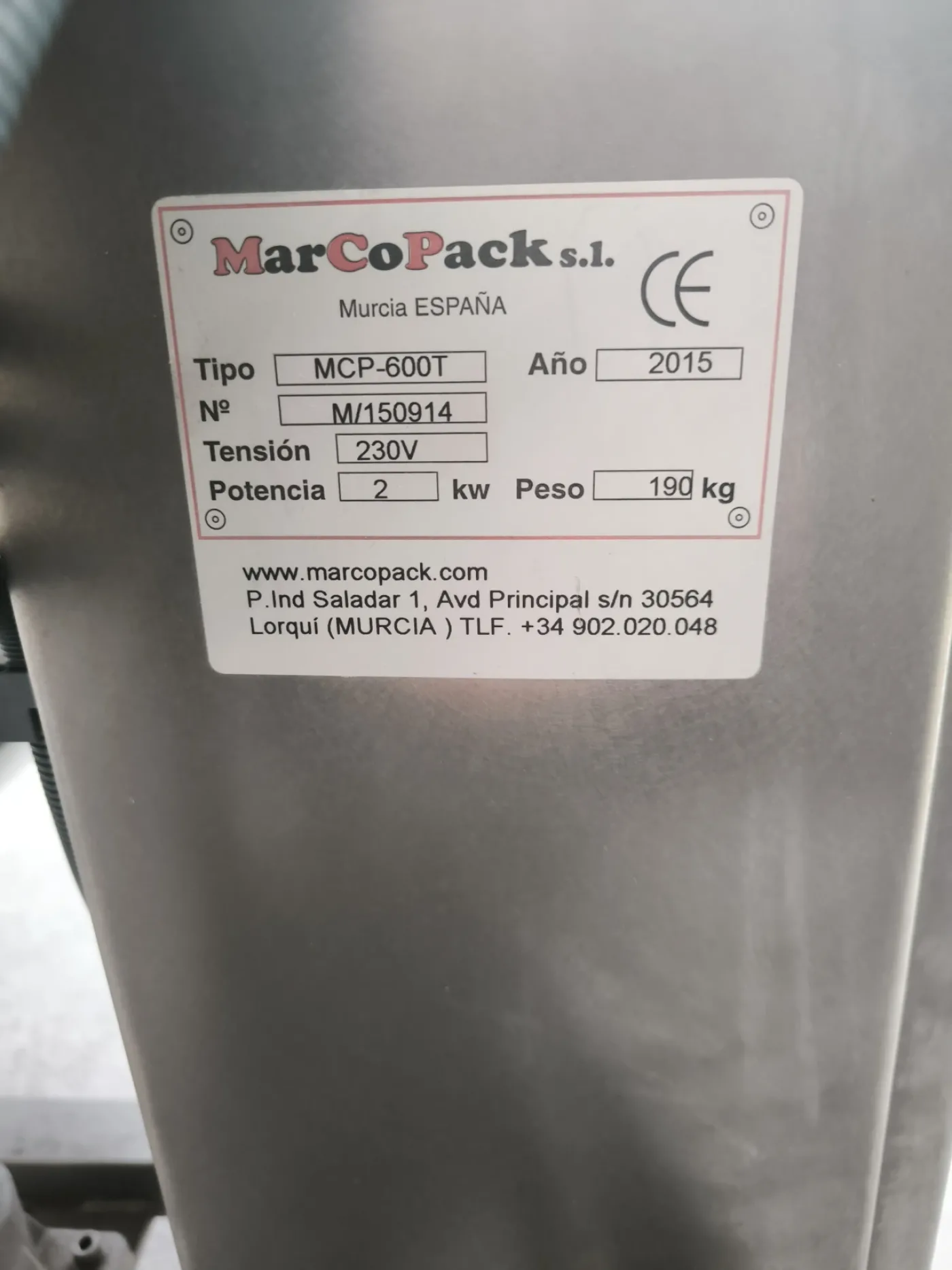 LABELLING MACHINE MARCOPACK M/150914 - 1