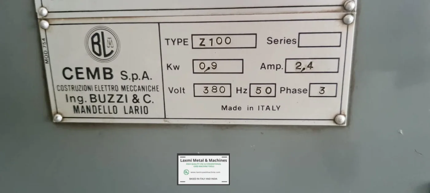 BALANCING MACHINE, CEMB (Italy) - Z100 - Laxmi Metal & Machines, Rohtak - 4