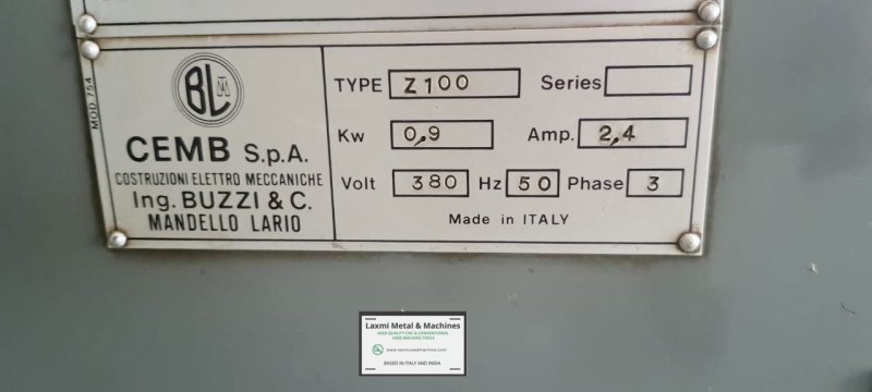 BALANCING MACHINE, CEMB (Italy) - Z100 - Laxmi Metal & Machines, Rohtak