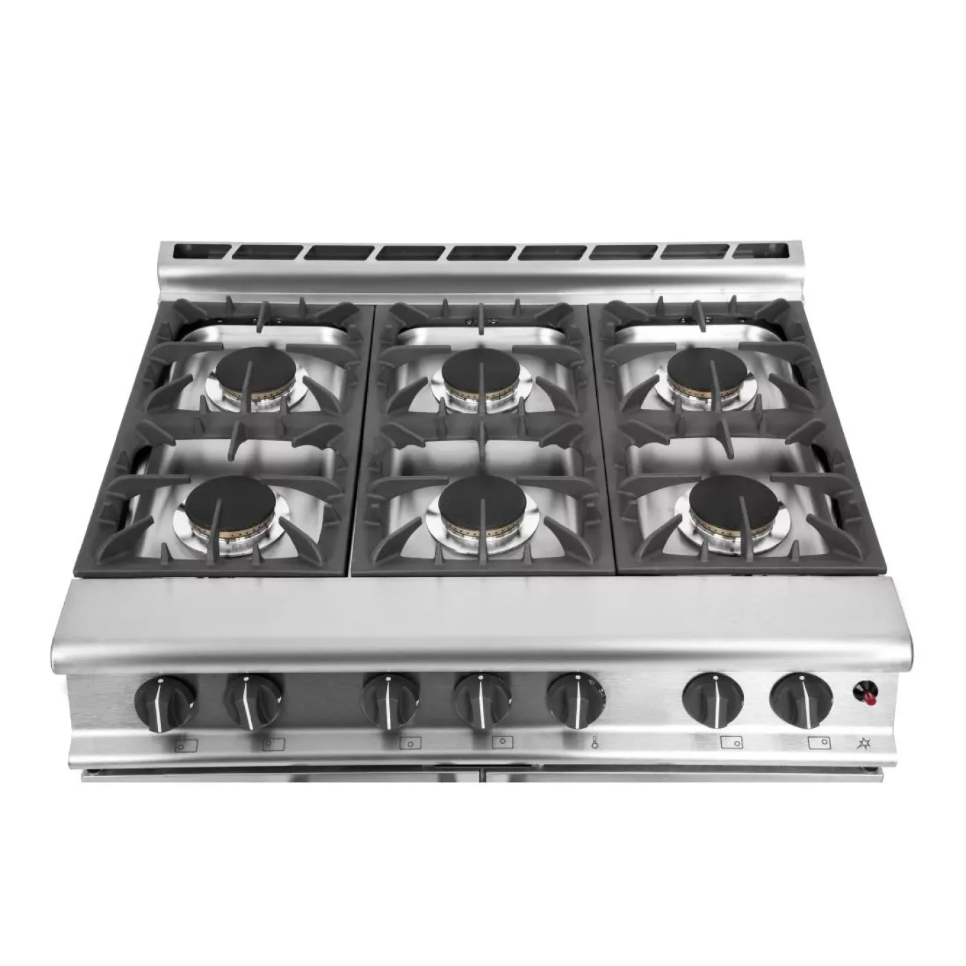 Falcon 6 Burner Dominator Plus Oven Range G3101 Propane Gas with Castors - islandcatering - 8