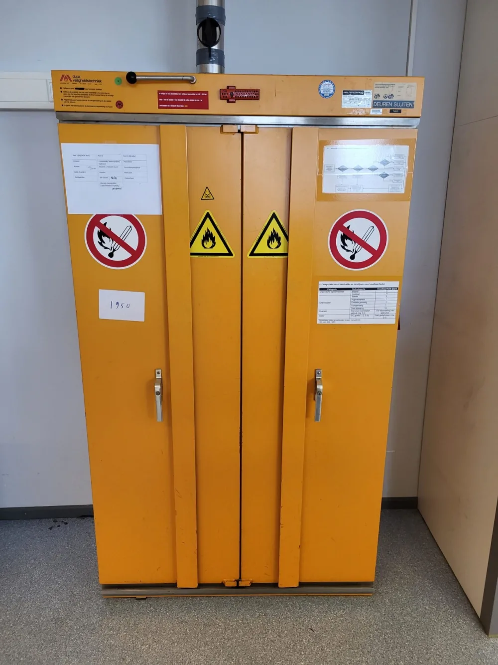 1950 - Used Dupa chemical storage cabinet