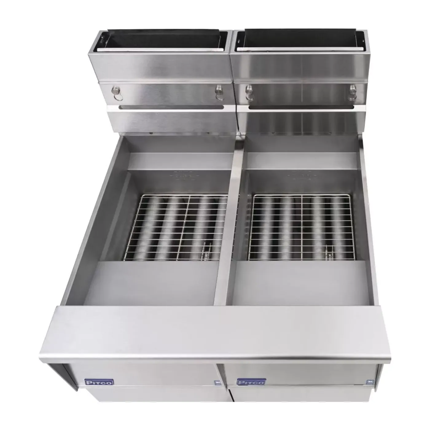 Pitco Twin Tank Solstice Natural Gas Filtration Fryer SG14RS/FD-FF - islandcatering - 4