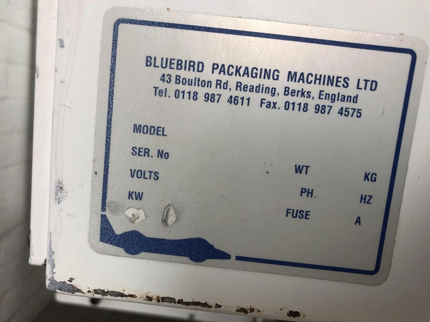 BlueBird Swallow semi automatic L Sealer 600 by 600 Seal area - 6