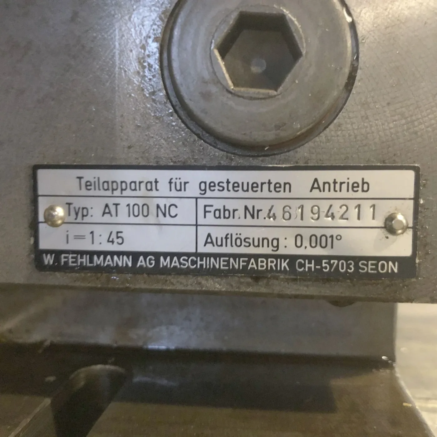 018144 - FEHLMANN AT 100 NC - 8