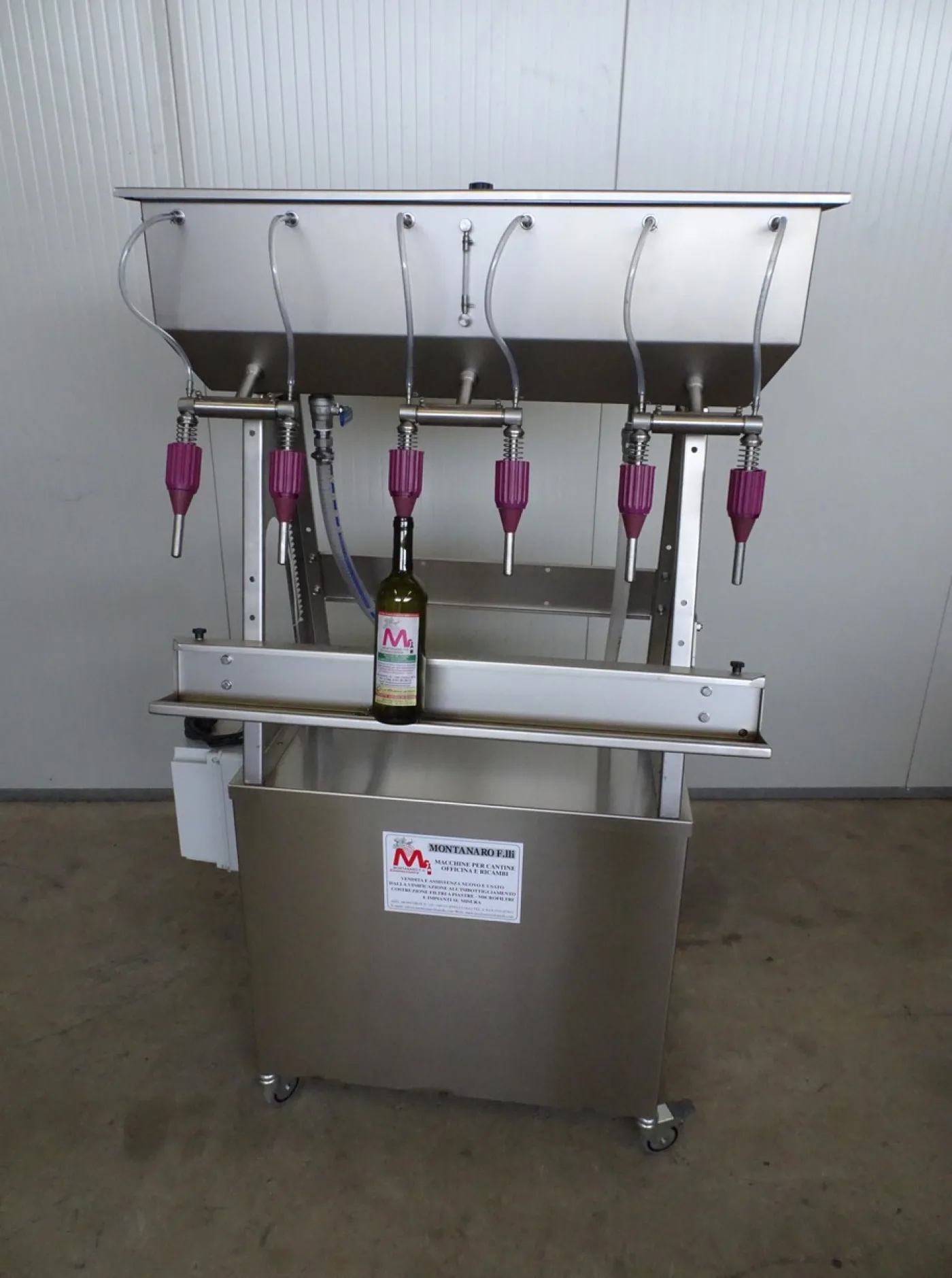 SEMI-AUTOMATIC IN-LINE FILLER 6 NOZZLES WITH PUMP, ELECTRIC PANEL AND PROBES NEW MACHINE - 4