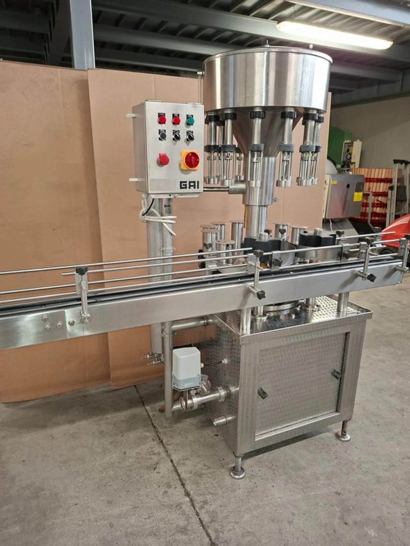 STAINLESS STEEL FILLER MACHINE GAI 12 VALVES, TO SLIGHT DEPRESSION, SECOND HAND MACHINE - 7