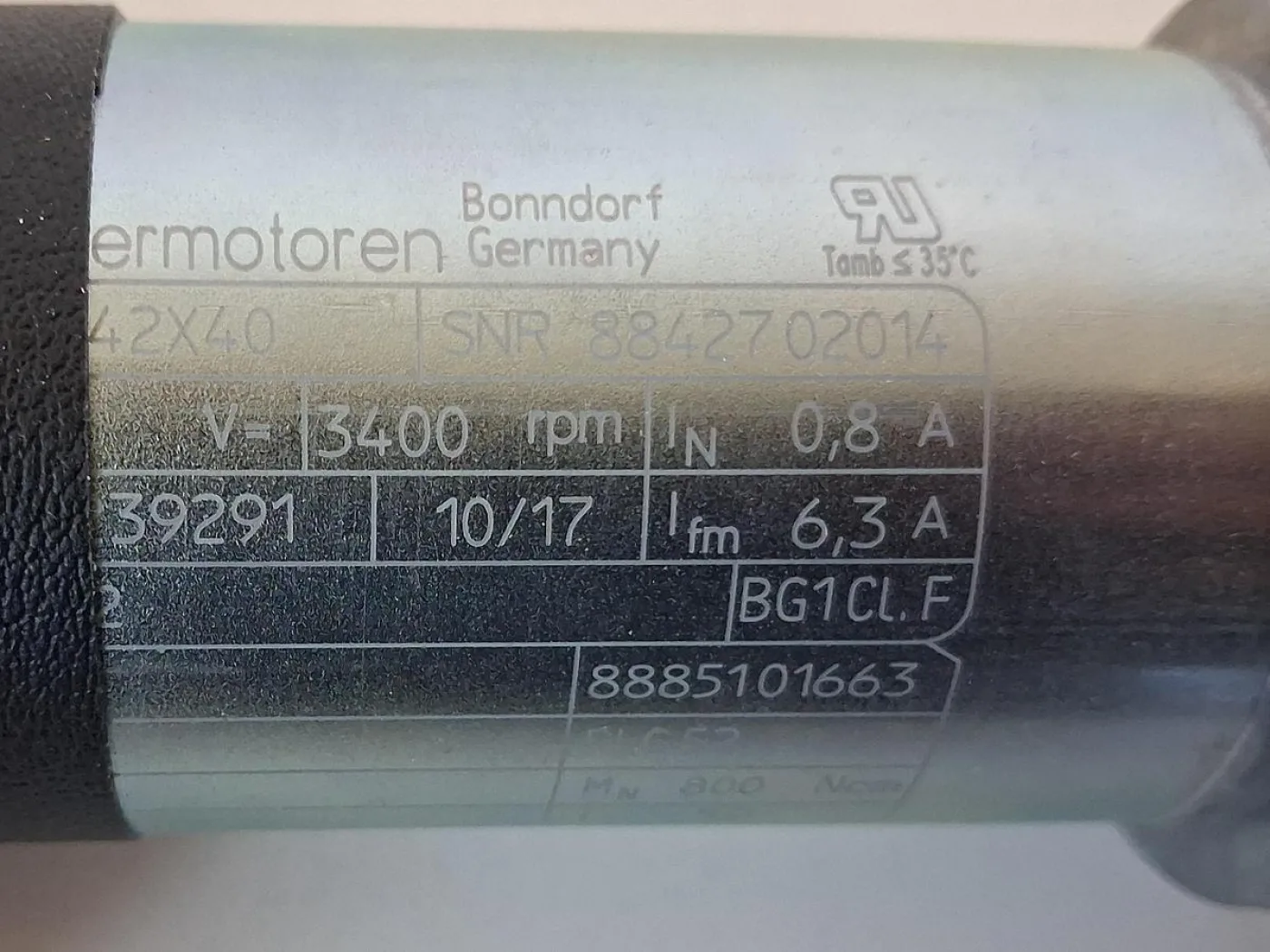 Dunkermotoren BG31X40 DC Motor with Gearhead - 7
