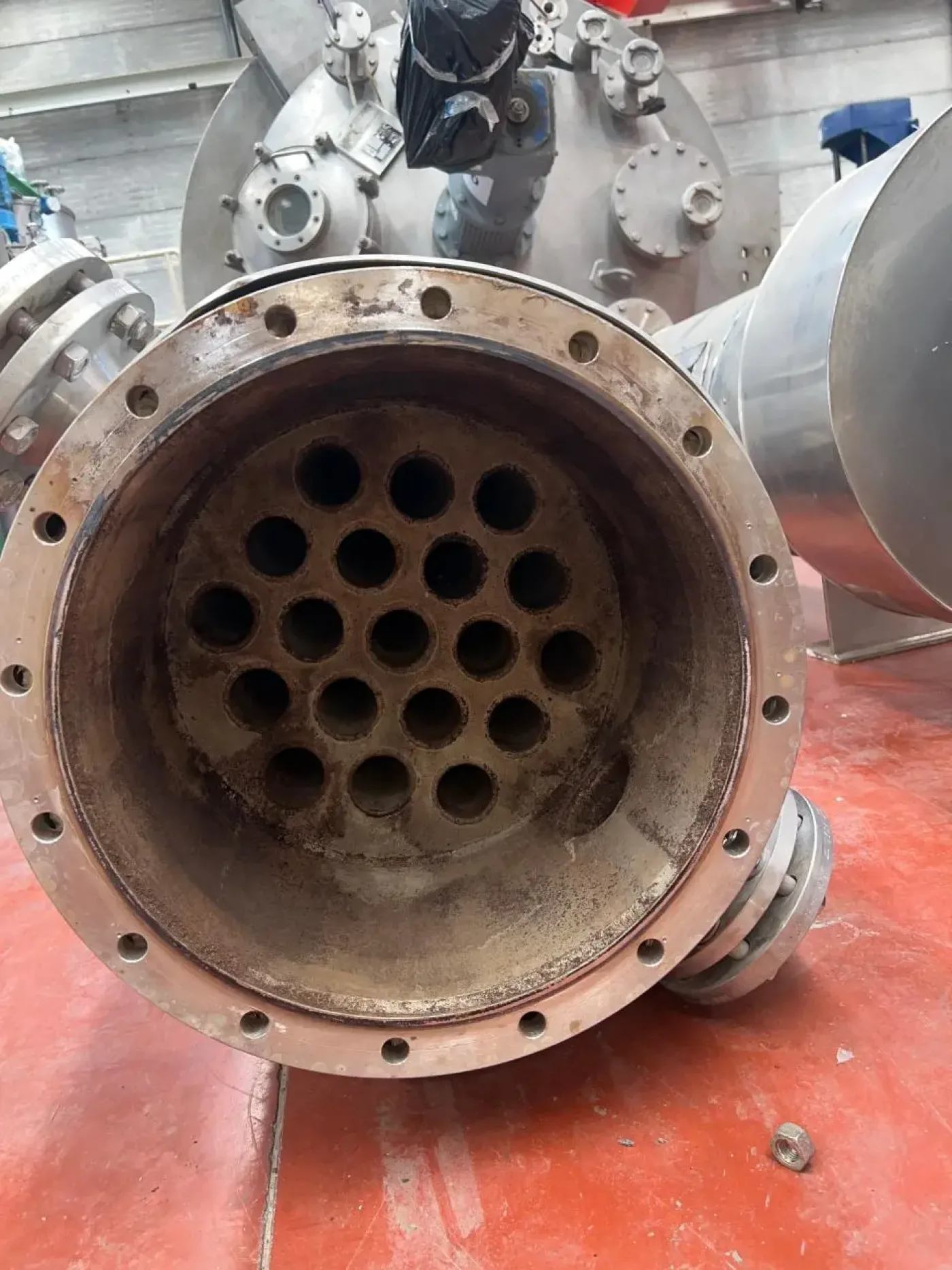 USED VERTICAL STAINLESS STEEL CONDENSER 8 M2 HEAT INSULATED - 1