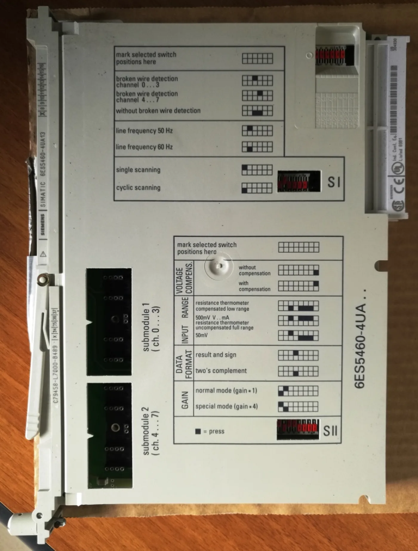 ANALOG INPUT MODULE – SIEMENS – MOD.6ES5460-4UA13 - 1