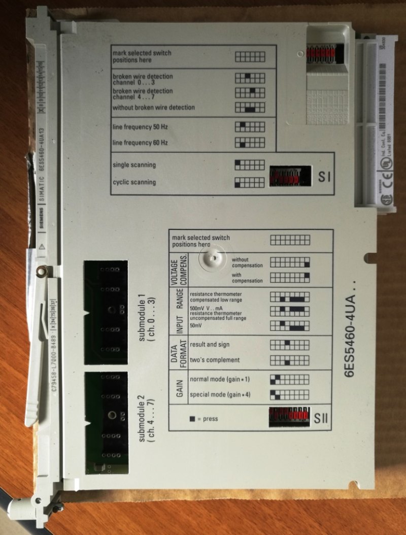 ANALOG INPUT MODULE – SIEMENS – MOD.6ES5460-4UA13