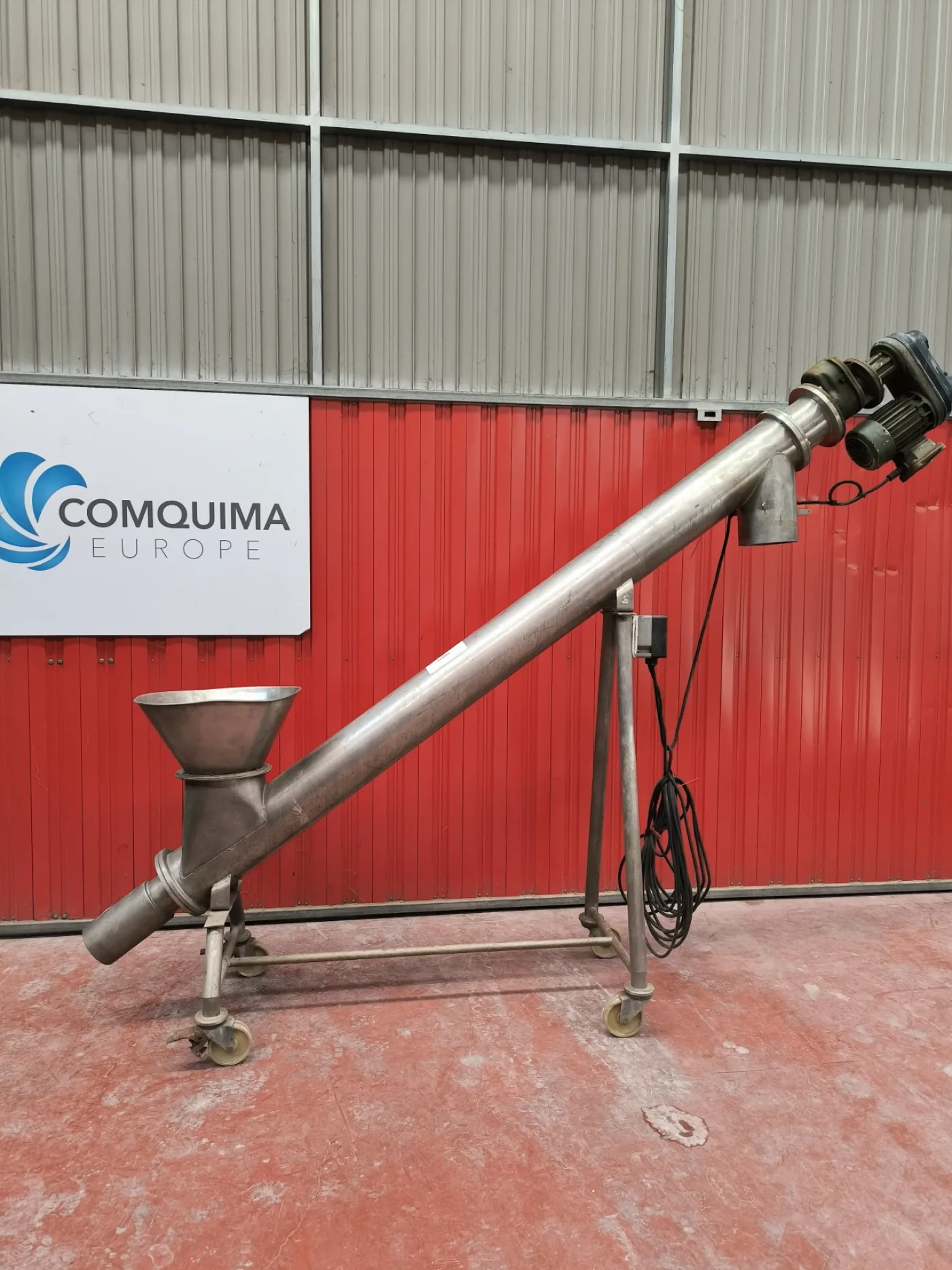 INCLINED STAINLESS STEEL ATEX SCREW CONVEYOR - 1