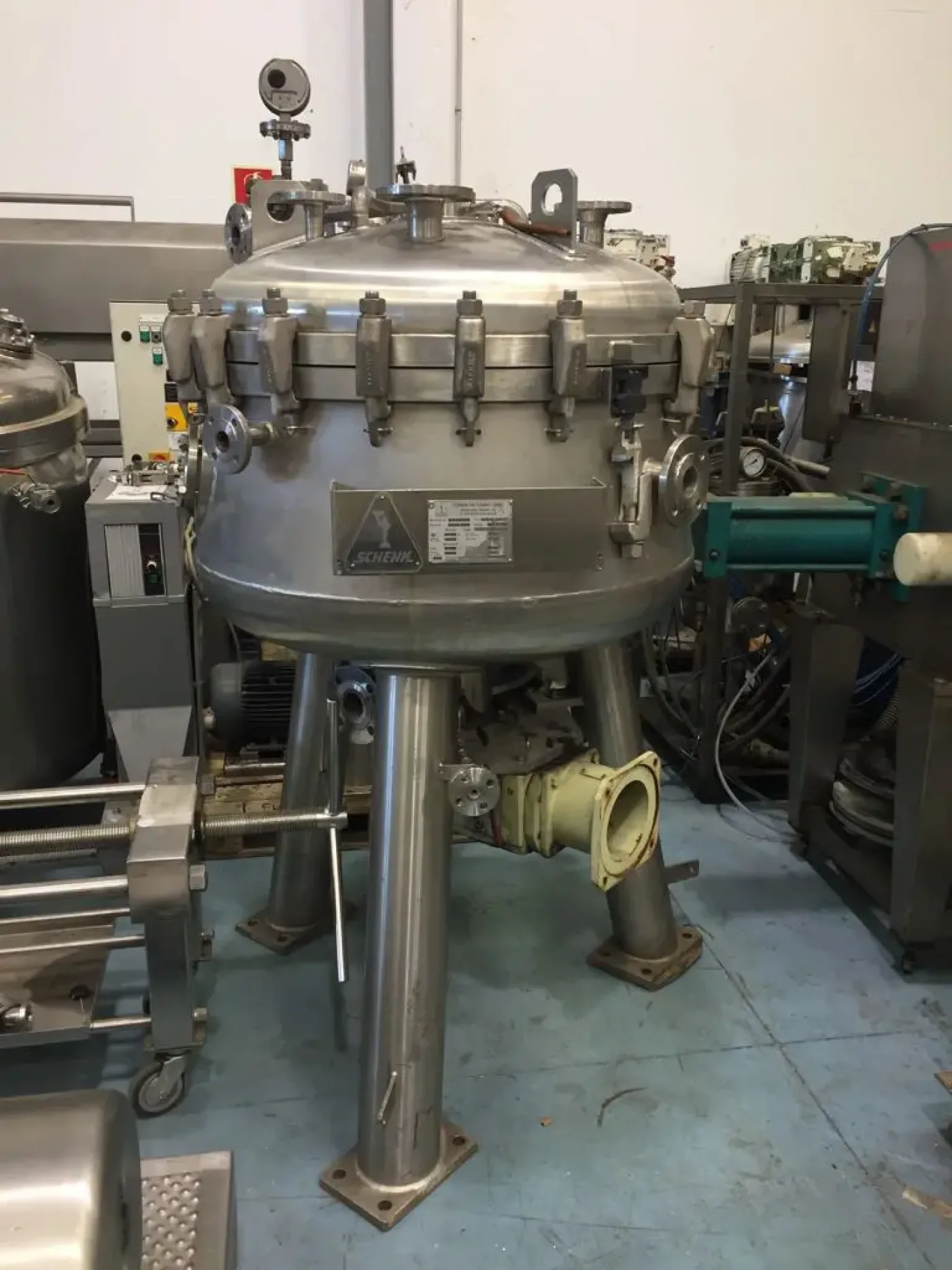 USED SCHENK STAINLESS STEEL PLATE FILTER 350 LITERS - 2