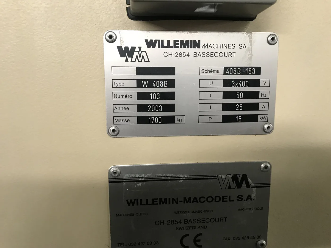 CENTRE D’USINAGE WILLEMIN-MACODEL W-408 B - 2