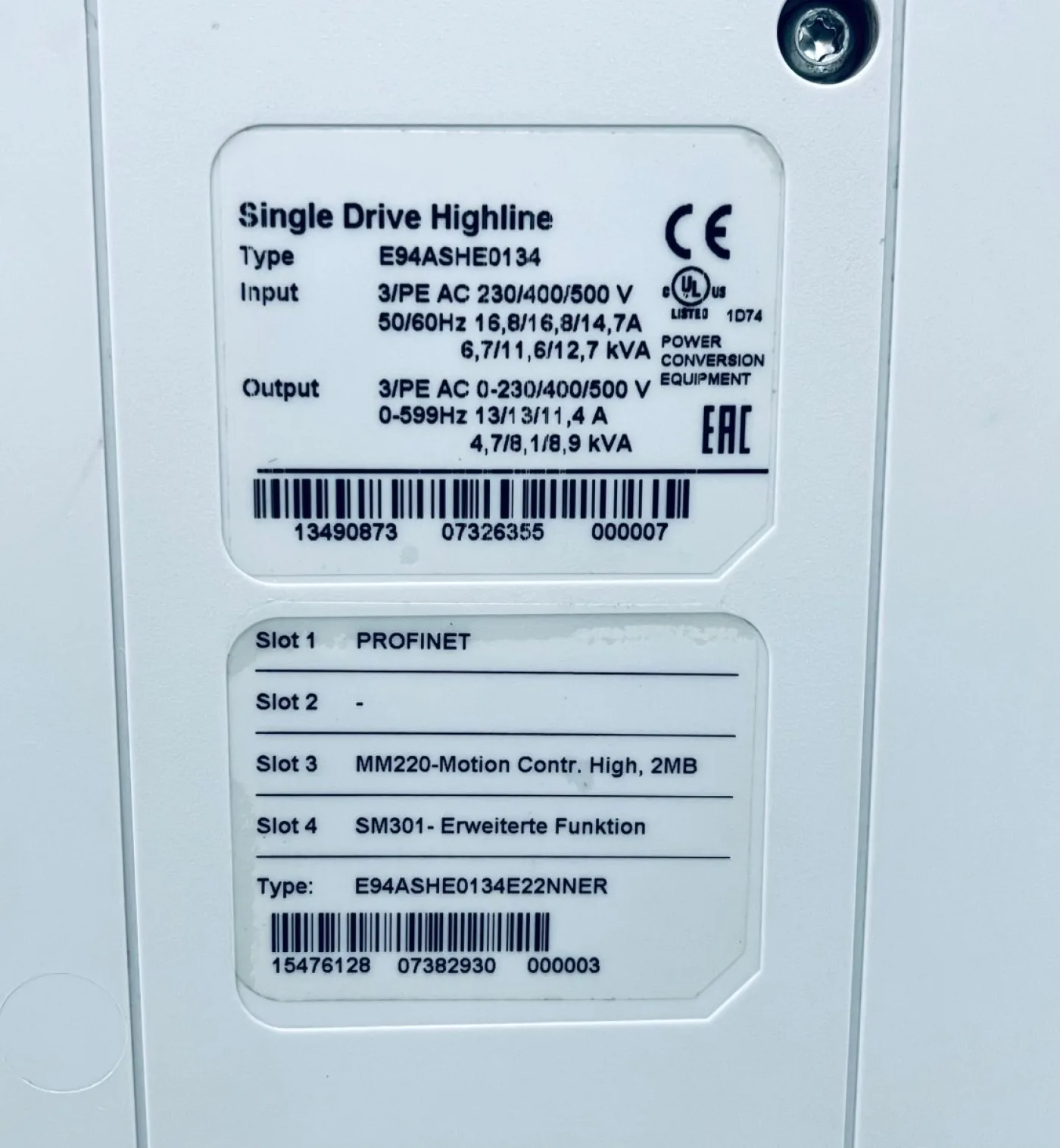 Lenze Umrichter Single Drive Highline E94ASHE0134 mit Transformer - 6