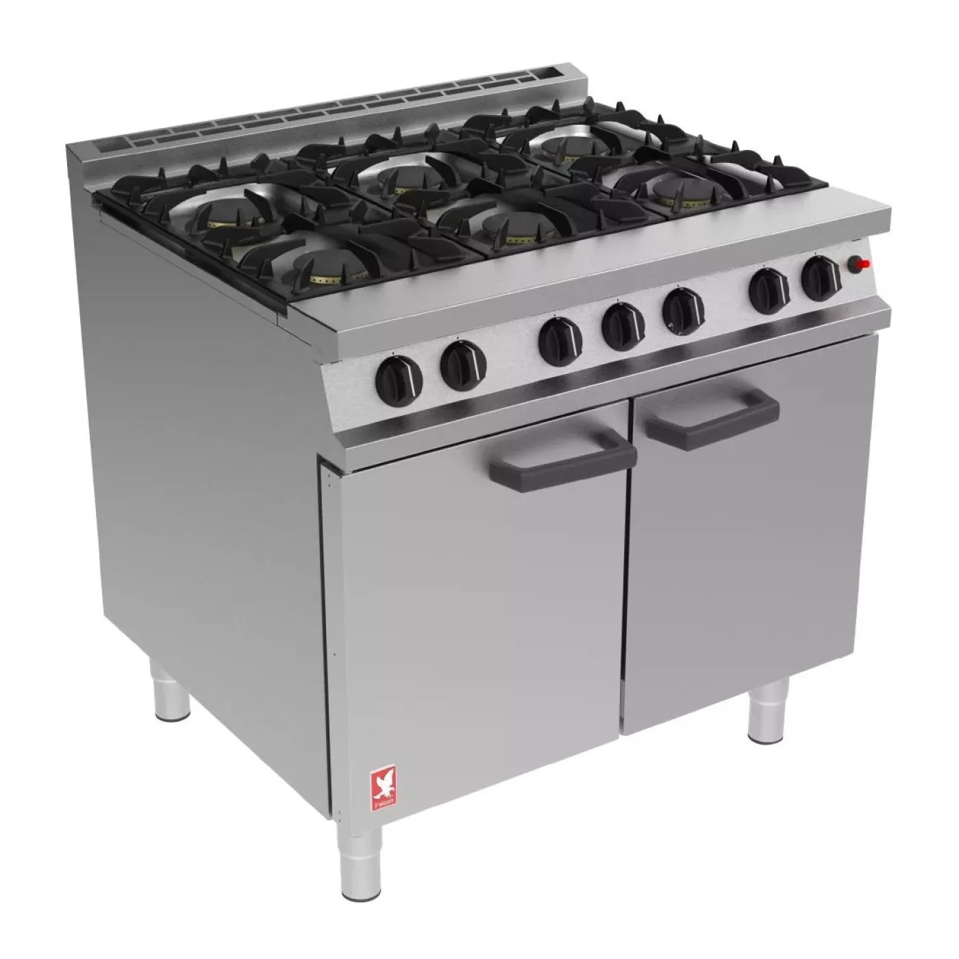 Falcon 6 Burner Dominator Plus Oven Range G3101 Propane Gas with Feet - islandcatering - 1