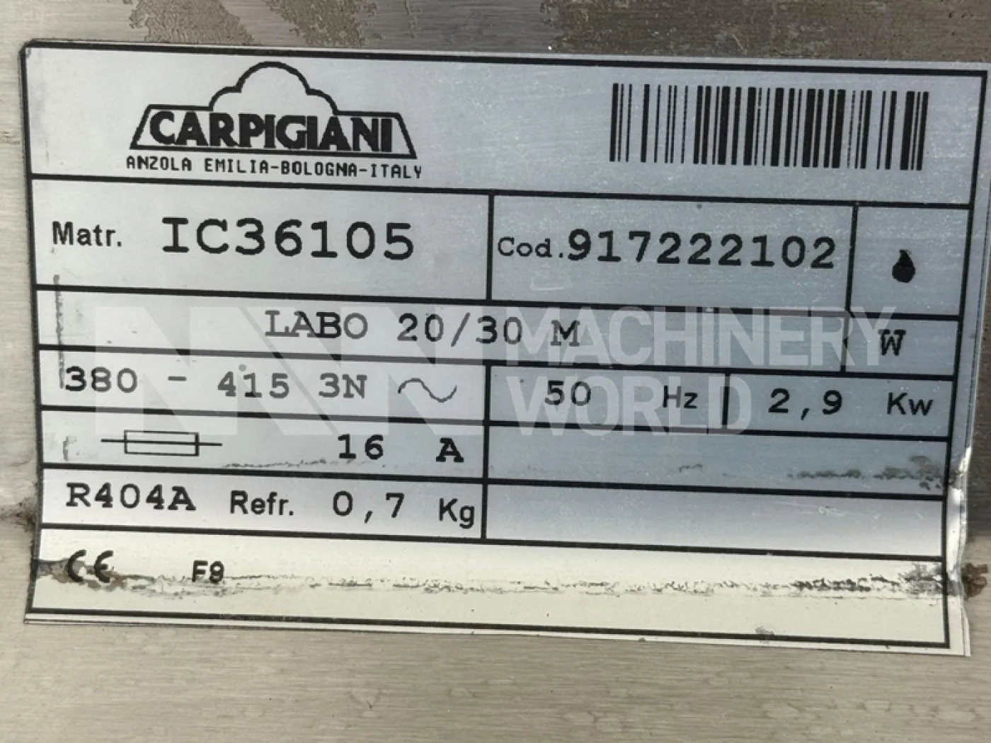 Carpigiani Labo 20 30 M Ice Cream Batch Freezer (Year 2006) - 7