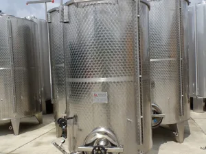 STAINLESS STEEL CAPACITY LITERS 3000 PNEUMATIC FLOATING LID MODEL CONICAL BOTTOM NEW EQUIPMENT