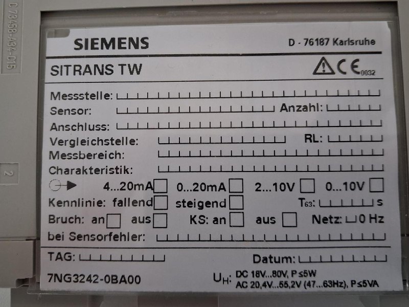 Siemens SITRANS TW 7NG3242-0BA00 Temperaturmessumformer