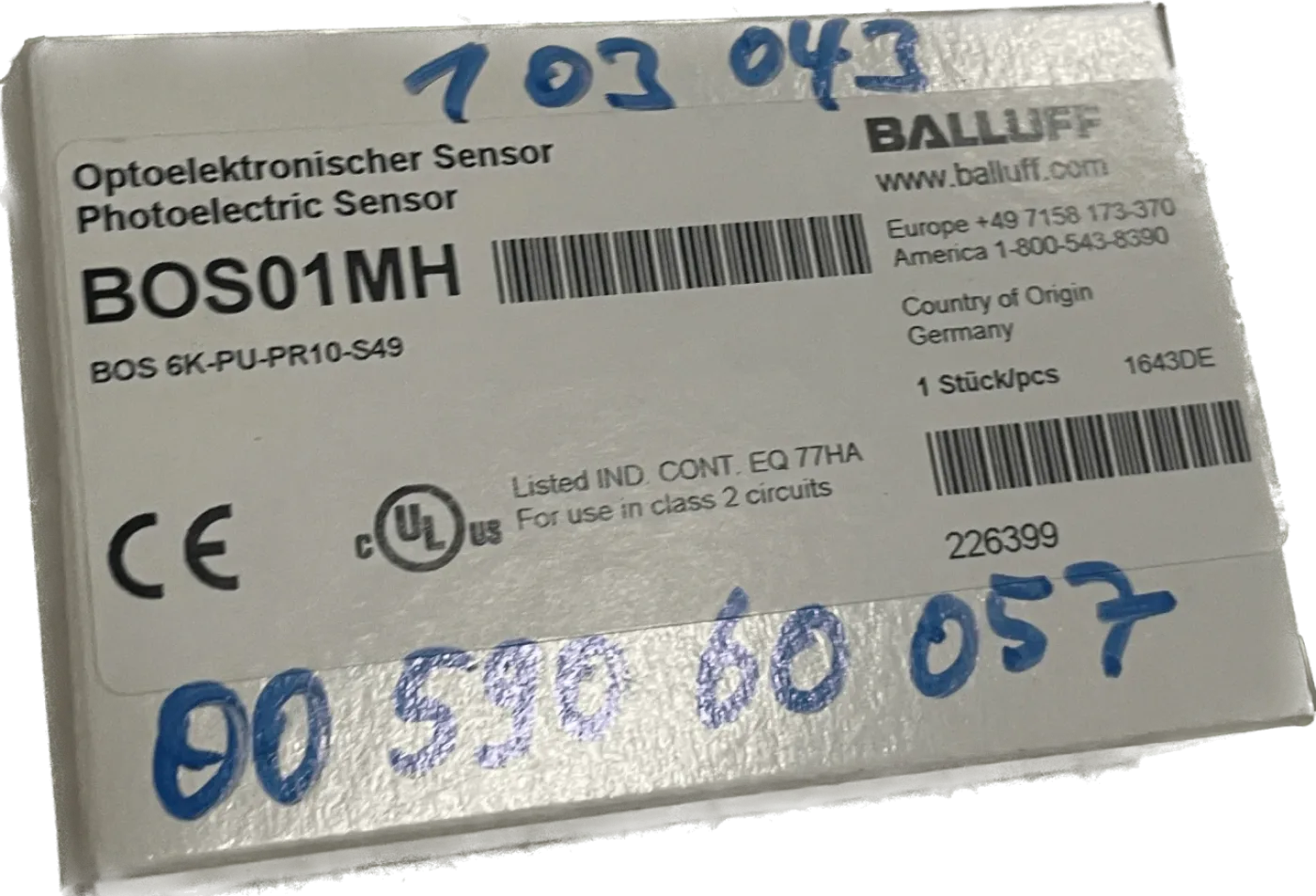 BALLUFF Reflextionslichtschranke BOS 6K-PU-PR10-S49 - 1