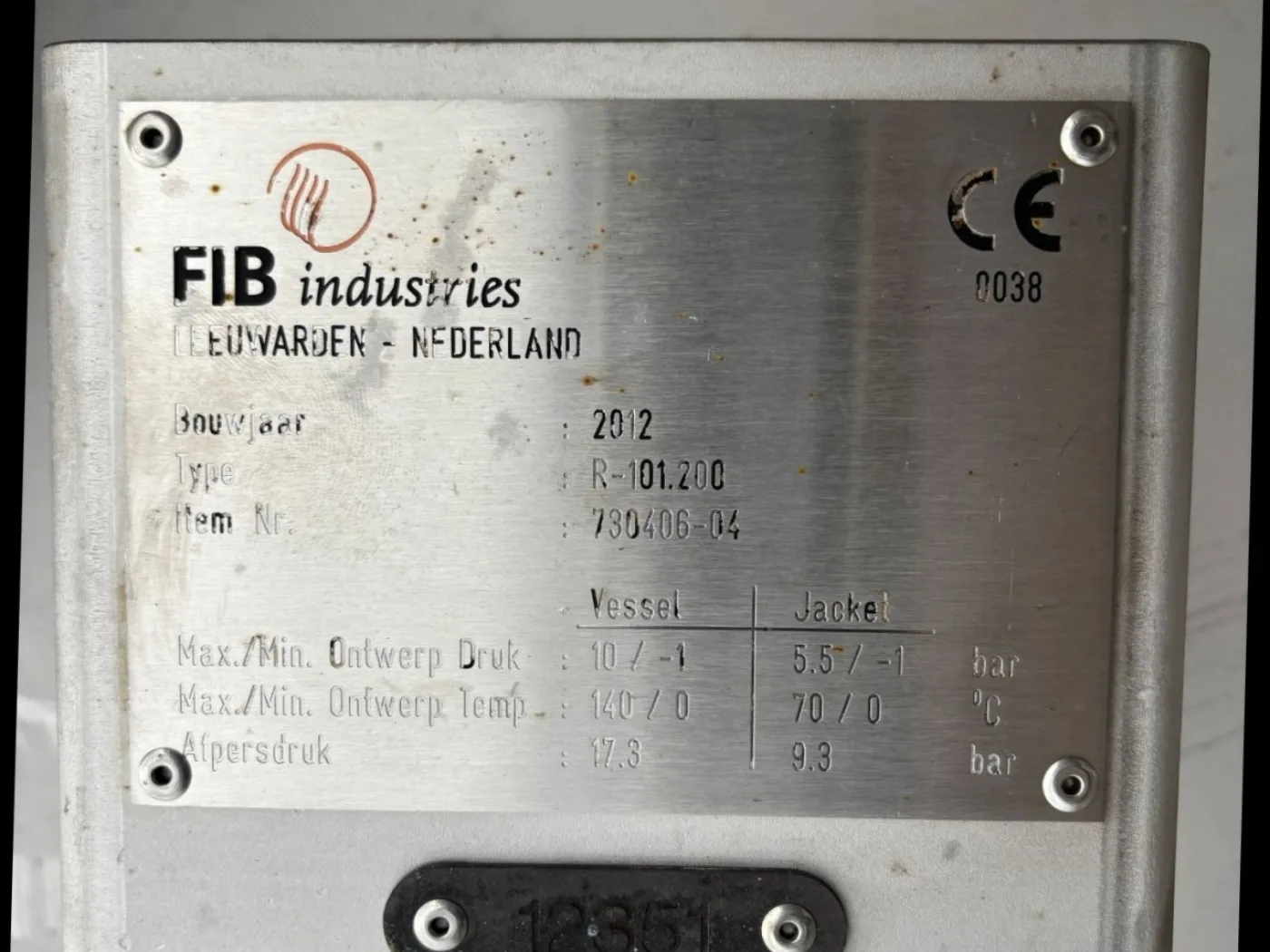 FIB 9500 l (2-stage stirrer) - Stainless Steel Reactor - 3