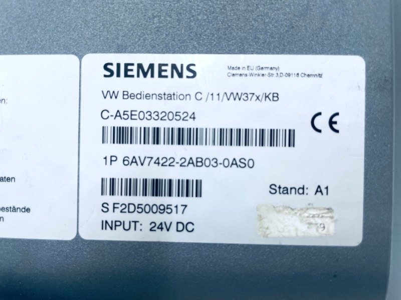 Siemens VW Bedienstation C SIMATIC MP 377 6AV7422-2BA03-0AS0