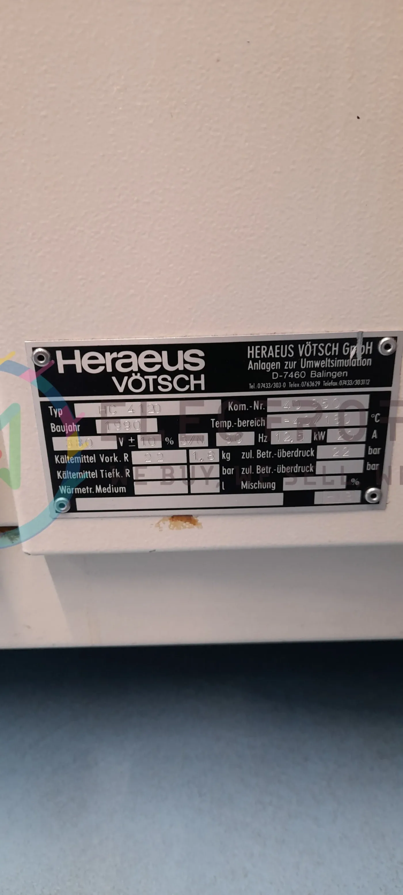 HERAEUS HC4120 climate chamber, vintage 1990 - 4