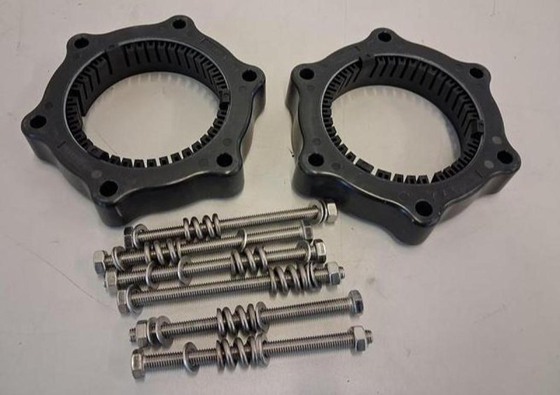 QVF Schellenringsystem Typ PF für Glas-Glas-Verbindungen DN100