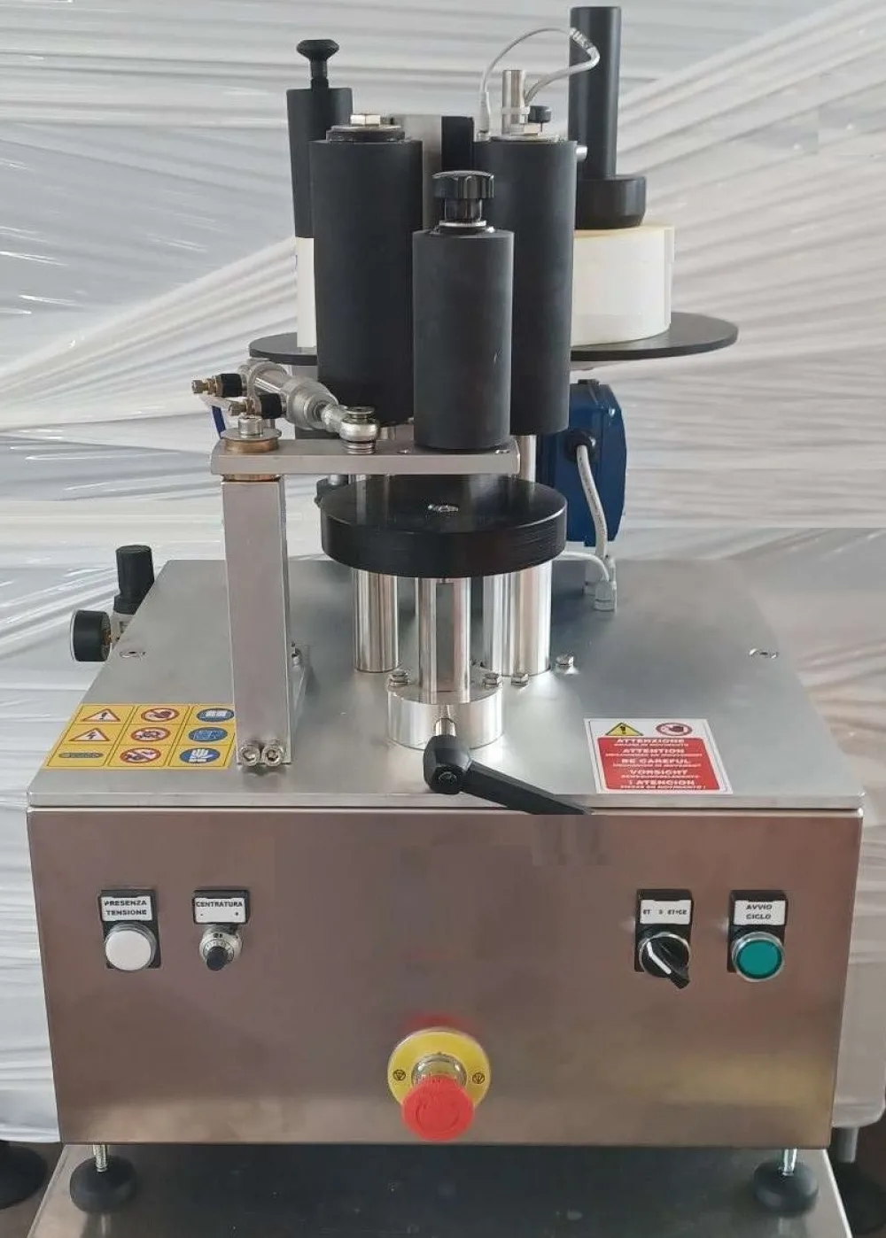 SEMIAUTOMATIC BENCH-TYPE LABELLING MACHINE MOD. MF-LAB NEW MACHINE