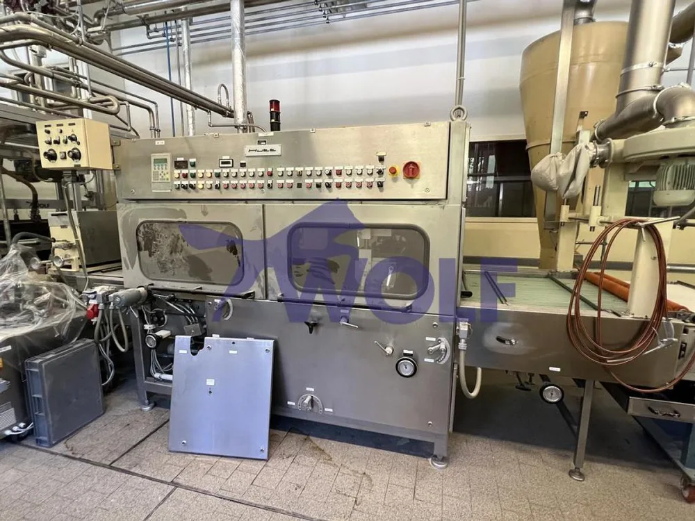 Überziehmaschine BEPEX HUTT - Type ÜZM-2000 mit ca. 1.050 mm Arbeitsbreite.