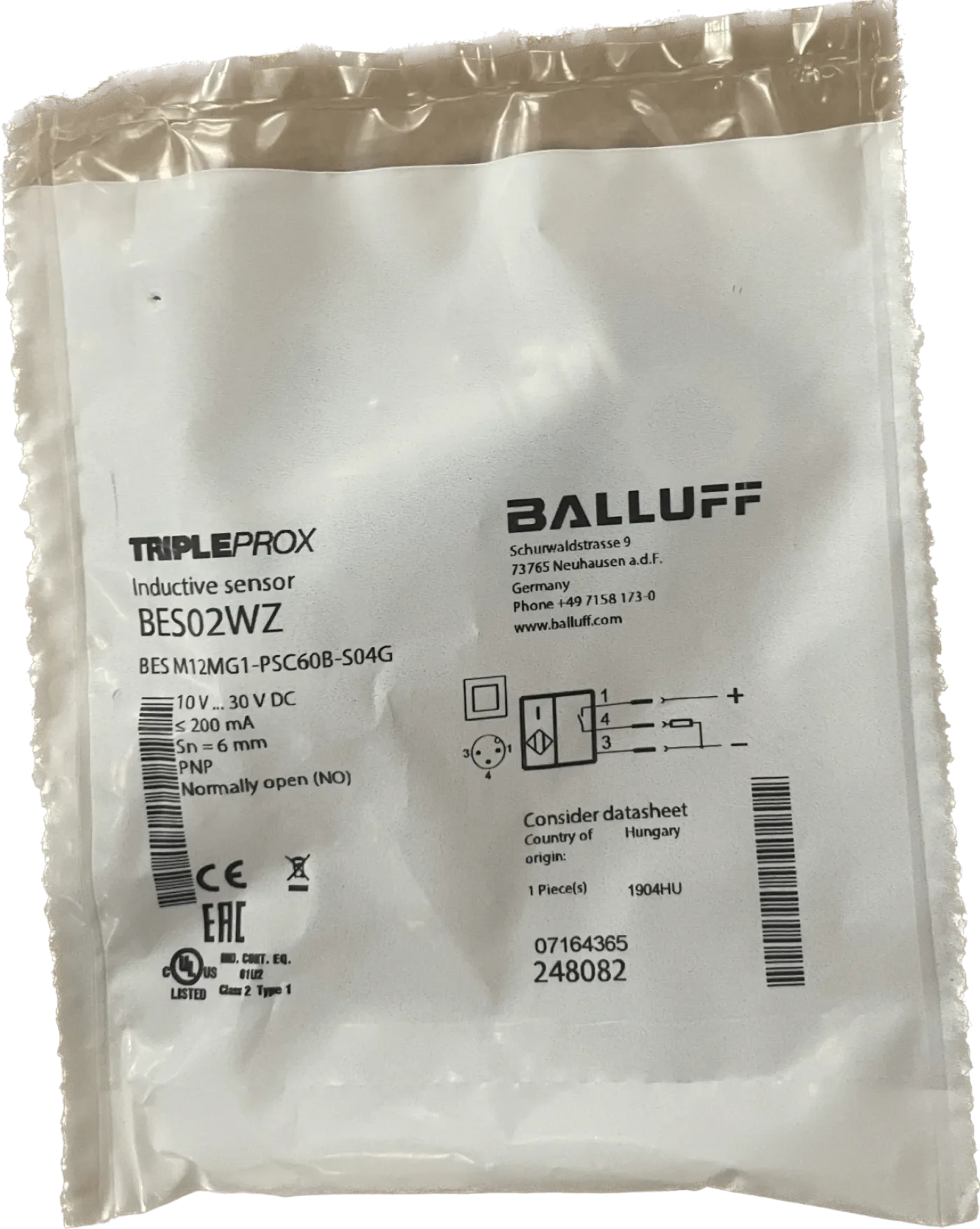 BALLUFF Induktive Standardsensoren mit Vorzugstypen BES M12MG1-PSC60B-S04G - 3