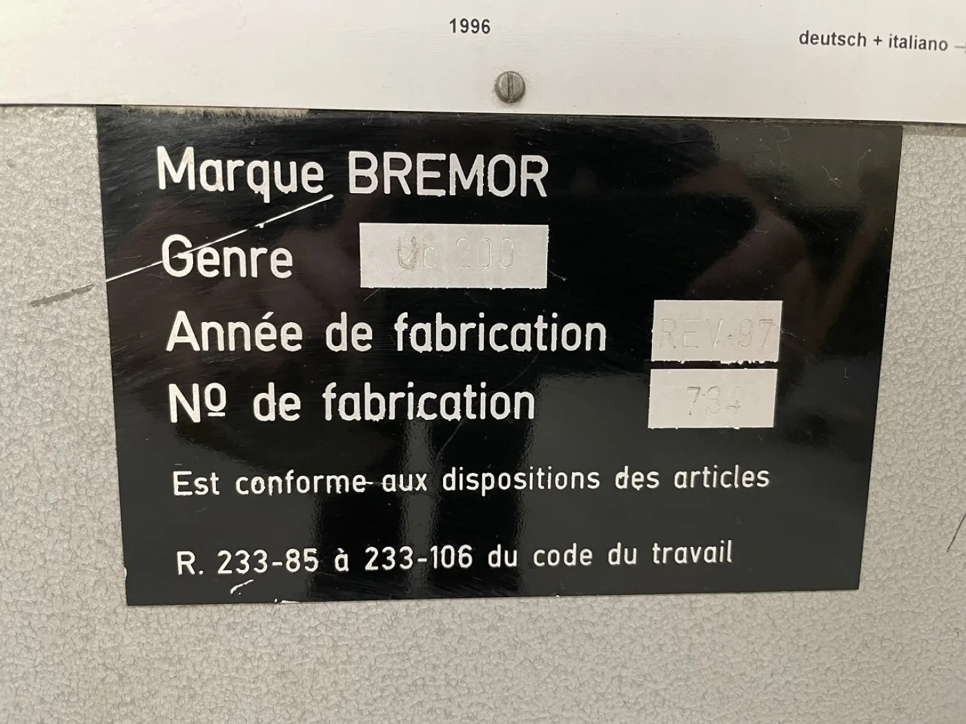 SABLEUSE “BREMOR” TYPE UNIBLOC 200 - 3
