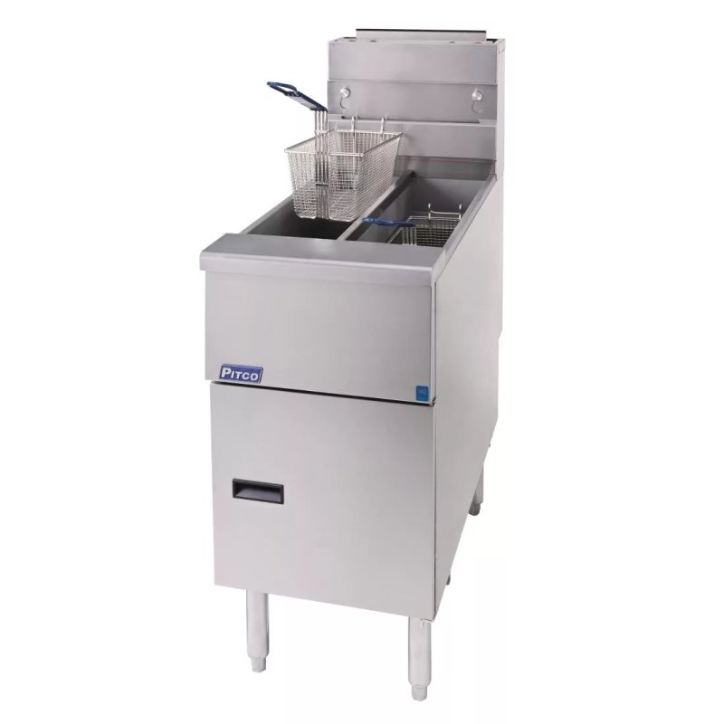 Pitco Twin Tank Solstice Natural Gas Fryer SG14TS - islandcatering
