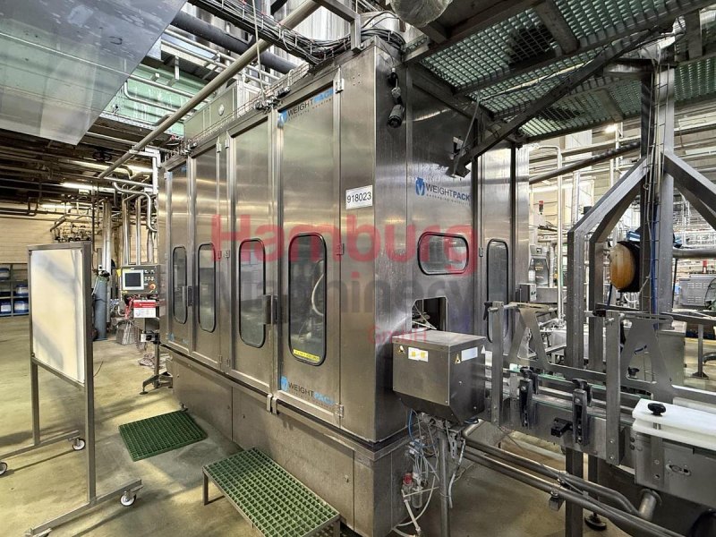 Filling, closing, labelling and packing line for plastic containers of 2 liter with fresh milk - Weightpack WFT 32.10.160