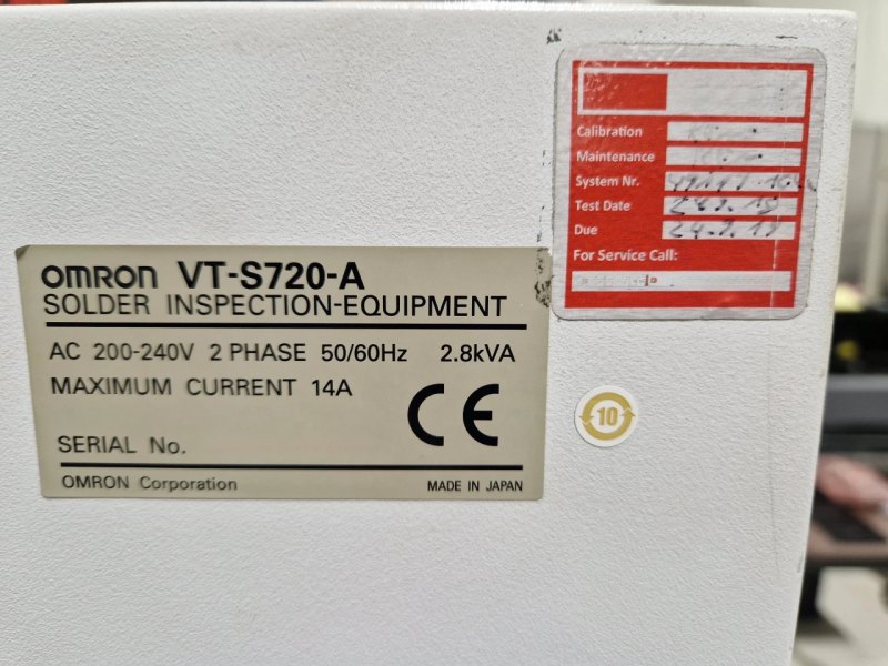 Omron VT-S720-A, AOI, vintage 2013