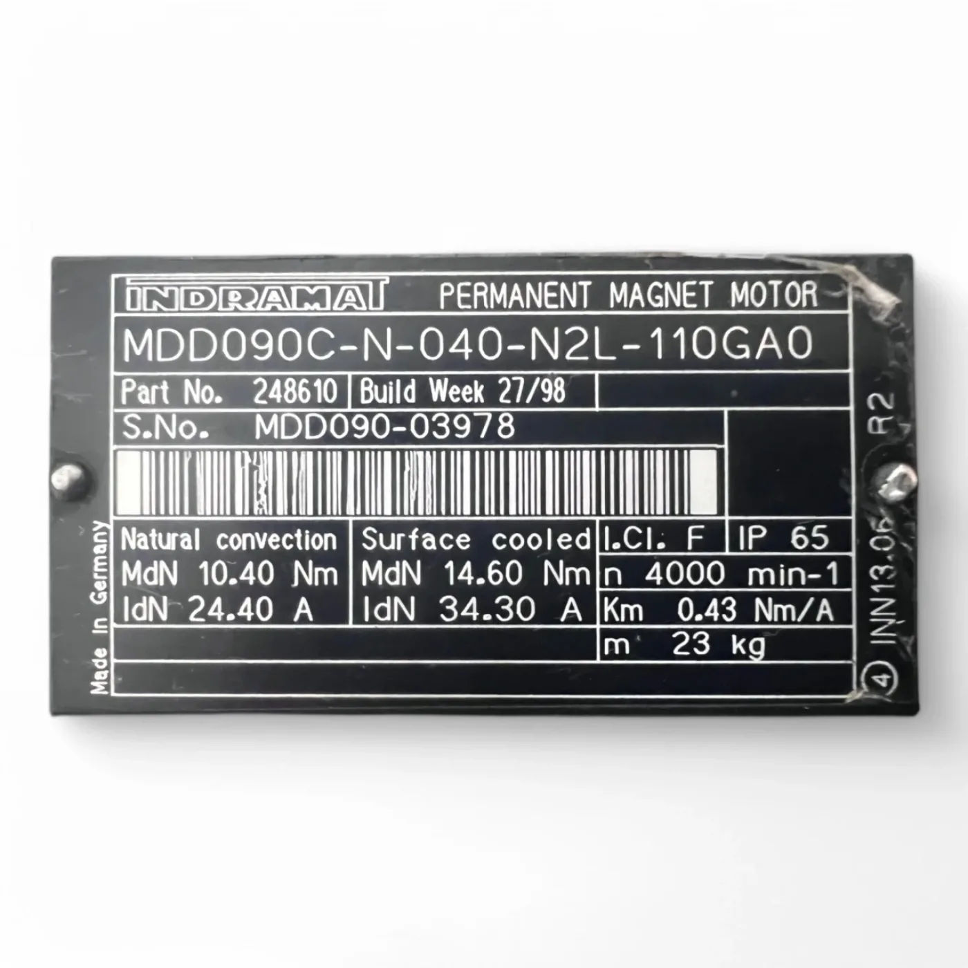 REXROTH Indramat Permanent Magnet Motor MDD090C-N-040-N2L-110GA0 - 4