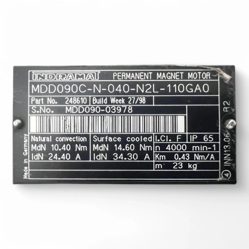 REXROTH Indramat Permanent Magnet Motor MDD090C-N-040-N2L-110GA0