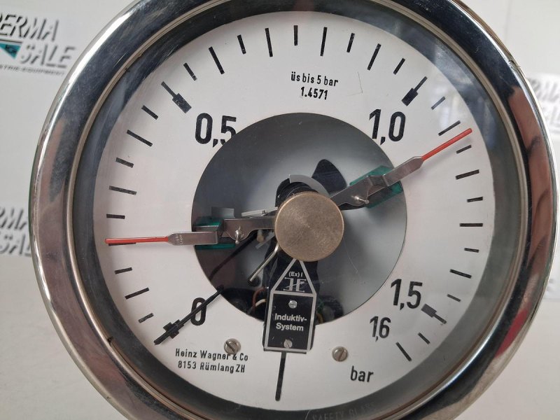 WIKA NG160 Pressure Gauge 0–1.6 bar with Inductive Contact
