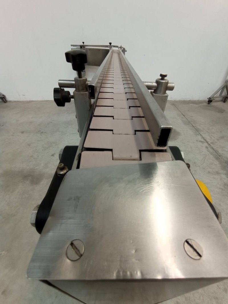NASTRO TRASPORTATORE CURVO A 90° IN ACCIAIO INOX