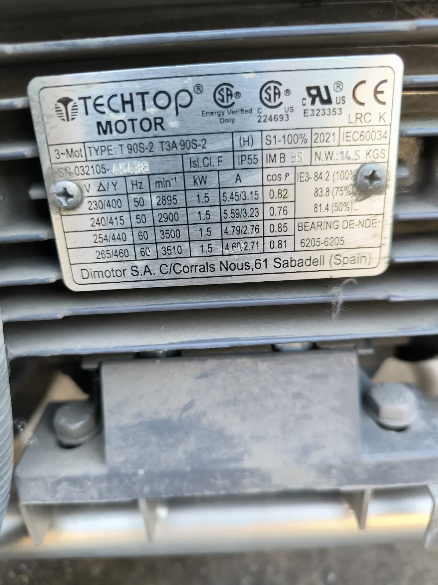 CENTRIFUGAL PUMP INOXPA PROLAC HCP 40-150 1.5 KW - 4