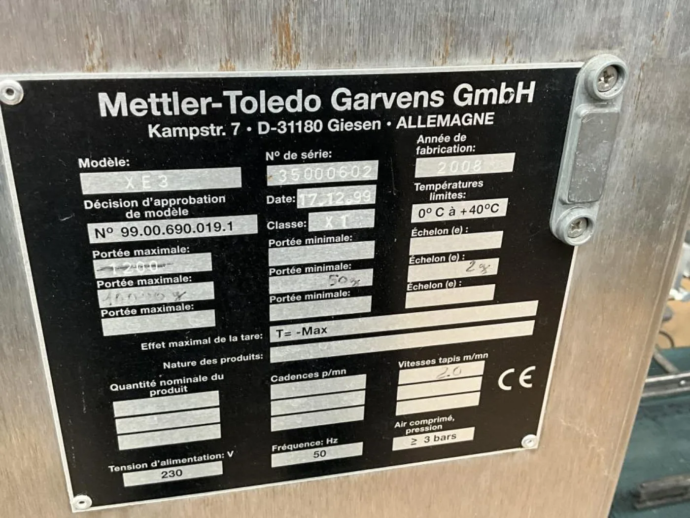 1999 Mettler Toledo Garvens GmbH Mettler Toledo Garvens GmbH XE3 Check Weigher and Ablehnen Station - Line 7 - 6
