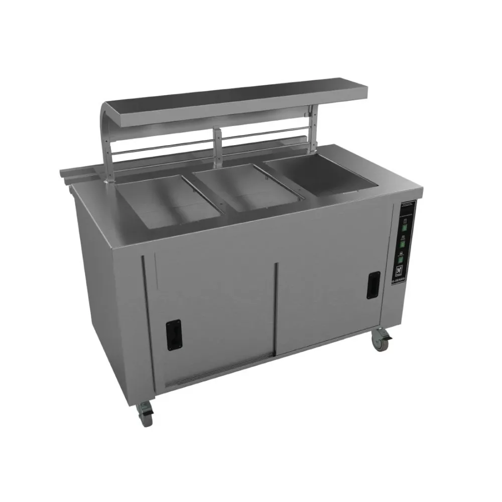 Falcon Chieftain 3 Well Heated Servery Counter with Trayslide HS3 - islandcatering