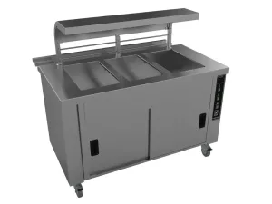Falcon Chieftain 3 Well Heated Servery Counter with Trayslide HS3 - islandcatering