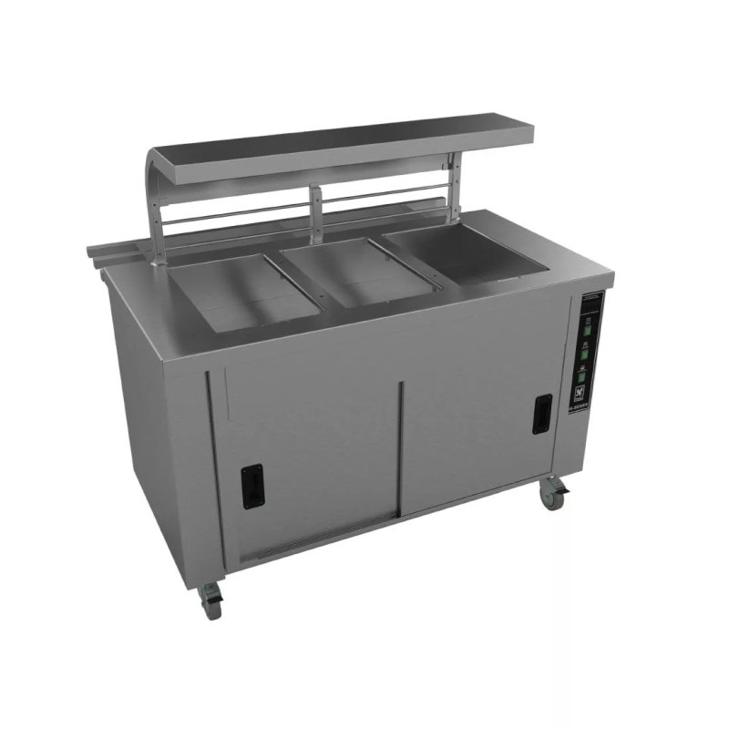 Falcon Chieftain 3 Well Heated Servery Counter with Trayslide HS3 - islandcatering