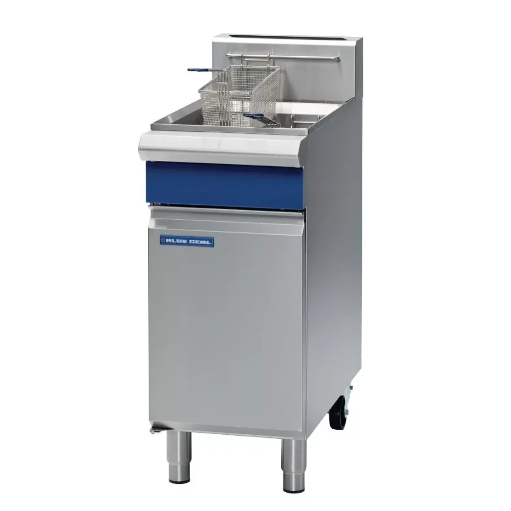 Blue Seal Single Tank Twin Basket Free Standing Propane Gas Fryer GT18 - islandcatering