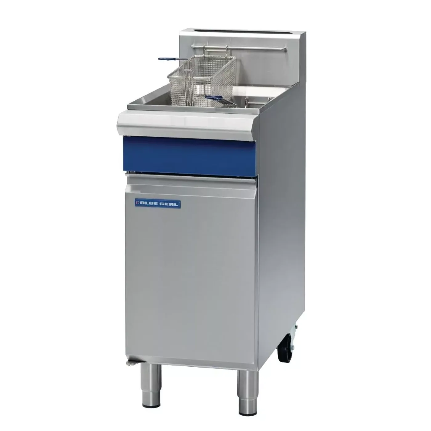Blue Seal Single Tank Twin Basket Free Standing Propane Gas Fryer GT18 - islandcatering - 1