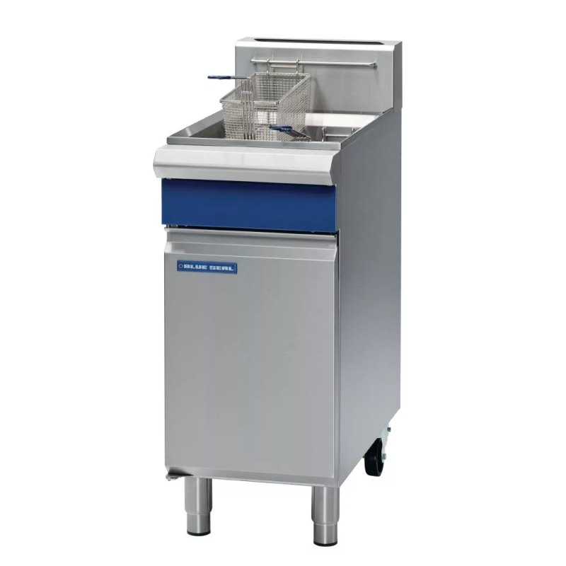 Blue Seal Single Tank Twin Basket Free Standing Propane Gas Fryer GT18 - islandcatering
