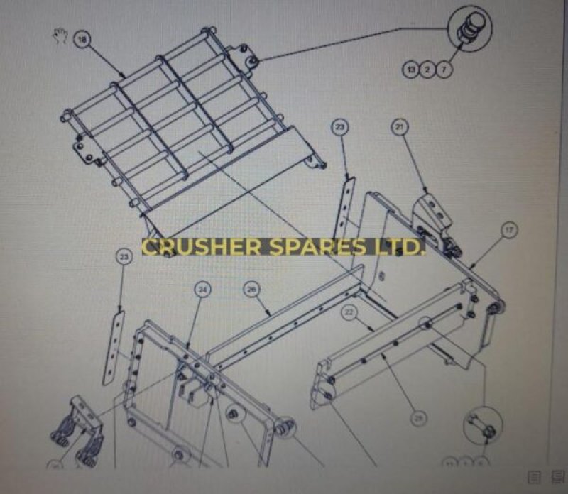 J12720000 | Abdeckung für den oberen Einlaufschacht | Extec® / Sandvik® |