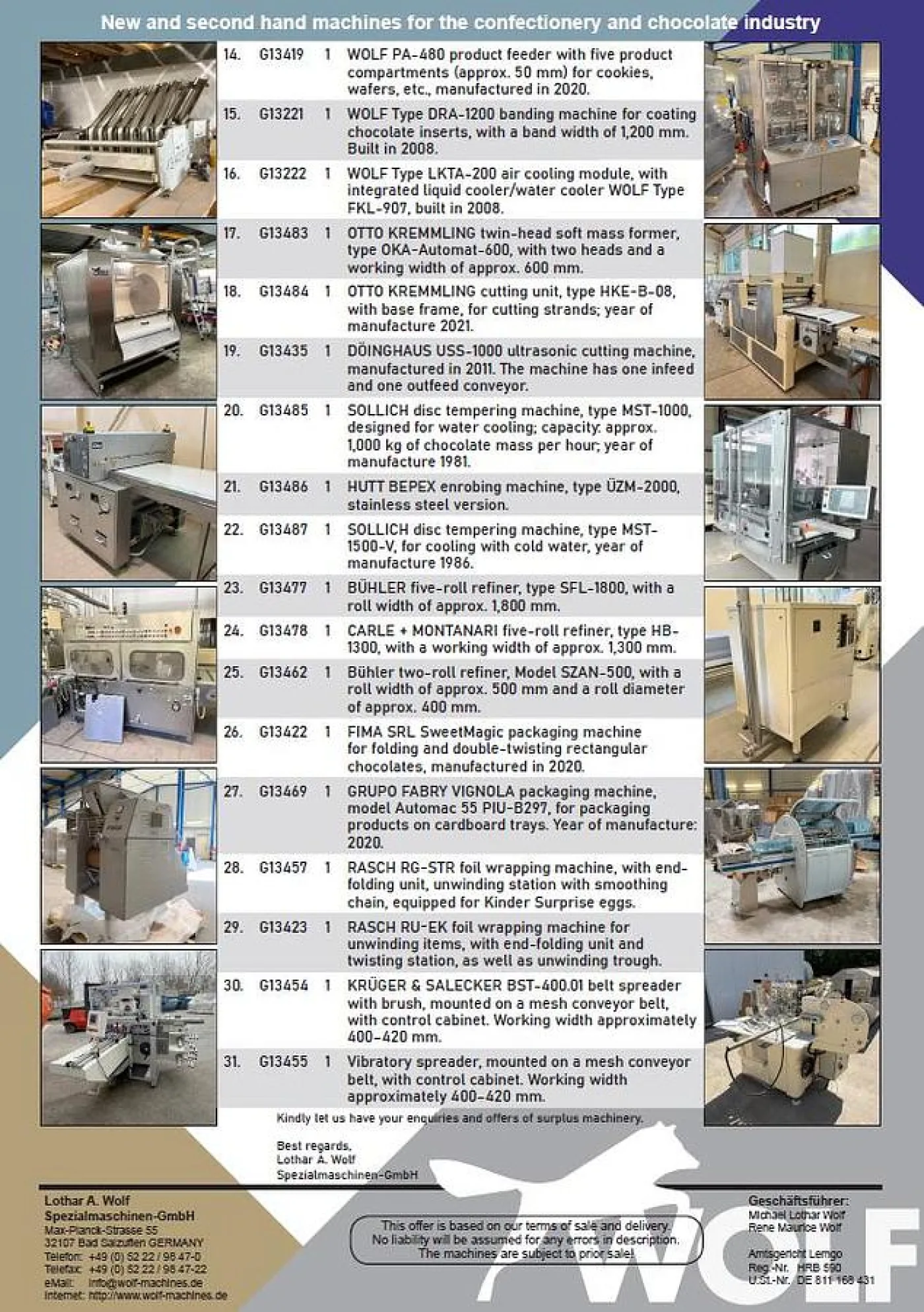 Gebrauchtmaschinen Liste - 2