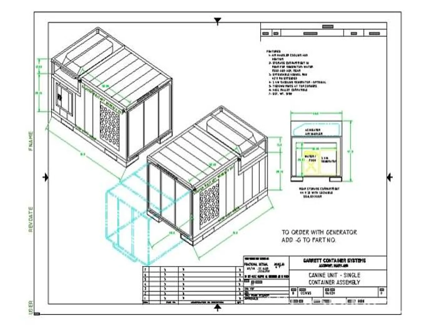 Garrett Container Systems Military Working Dog Kennel - 5