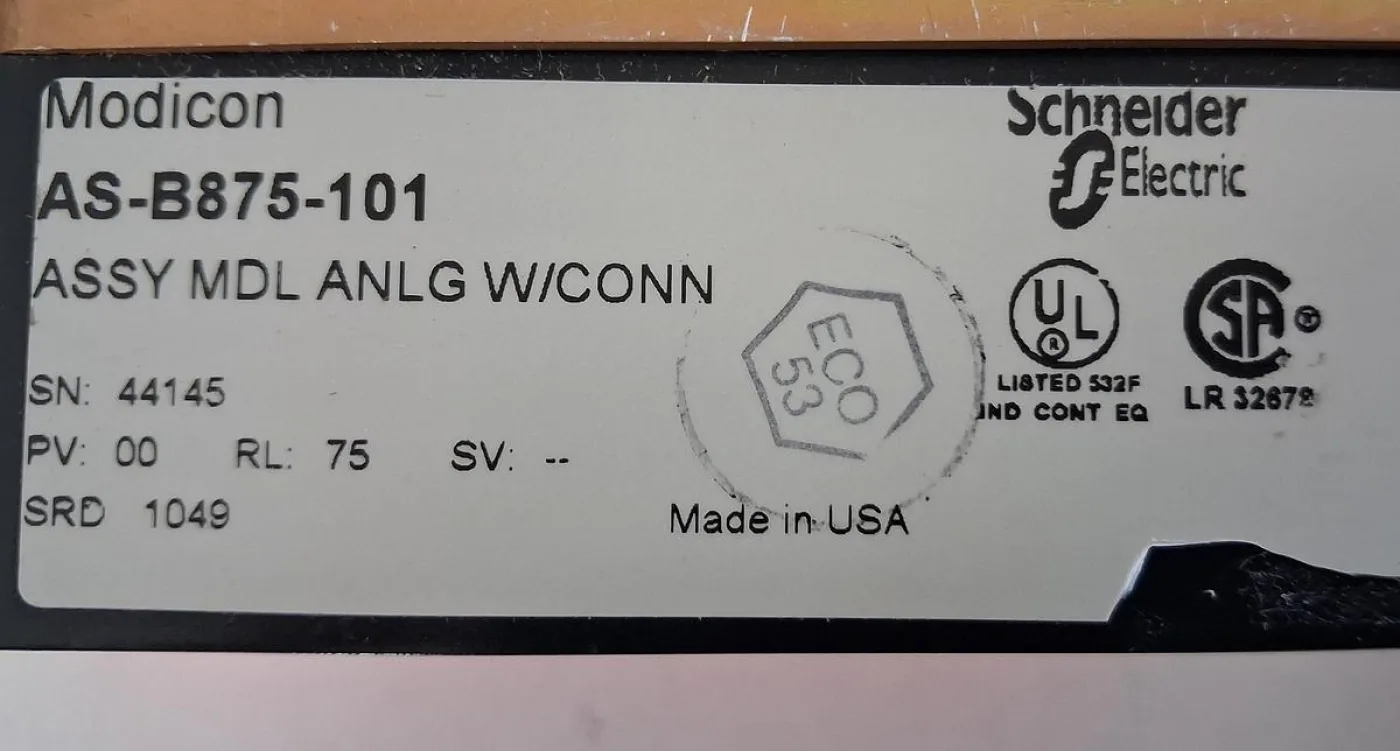 Modicon AS-B875-101 Analog Input Module - 4